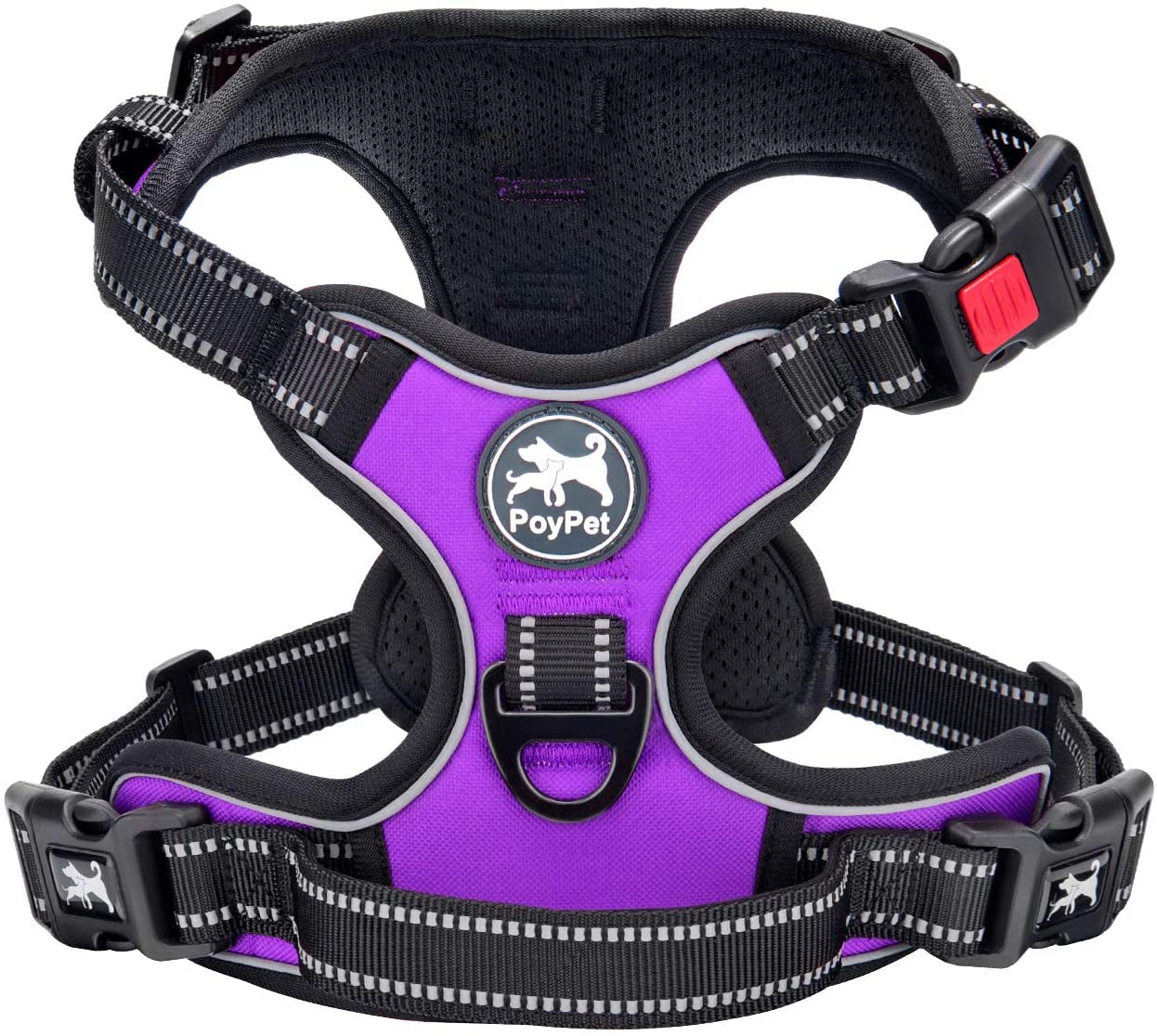 No Pull Dog Harness Medium with Front Clip & Neck Release Buckle