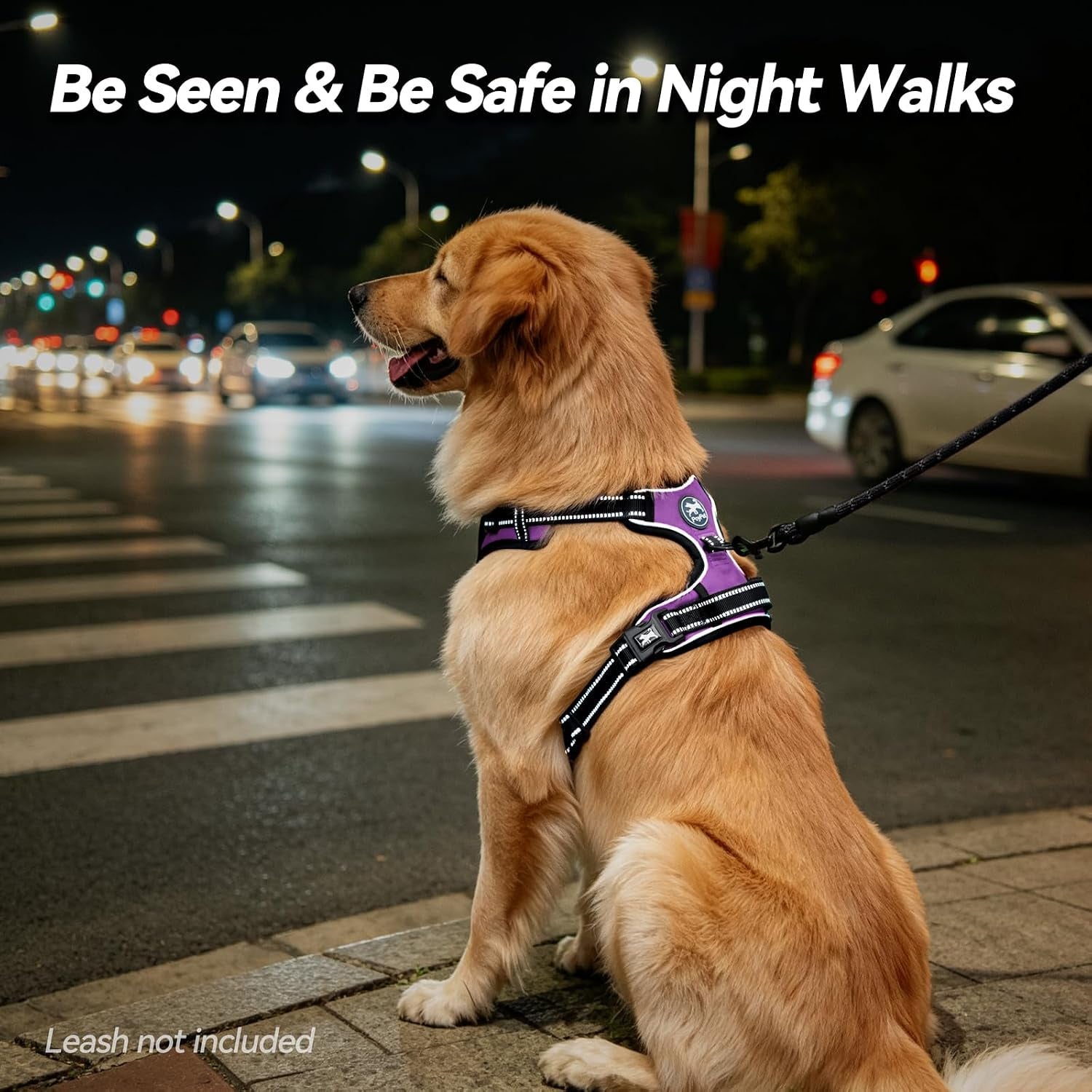 No Pull Dog Harness Medium with Front Clip & Neck Release Buckle