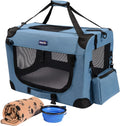 Portable Collapsible Dog Crate, 24" Soft Dog Crate for Car Travel