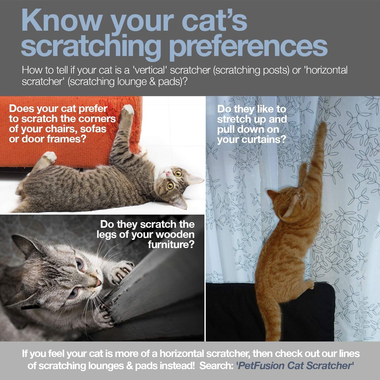 3-Sided Vertical Cat Scratching Post, 18In X 10.5In X 15.9In