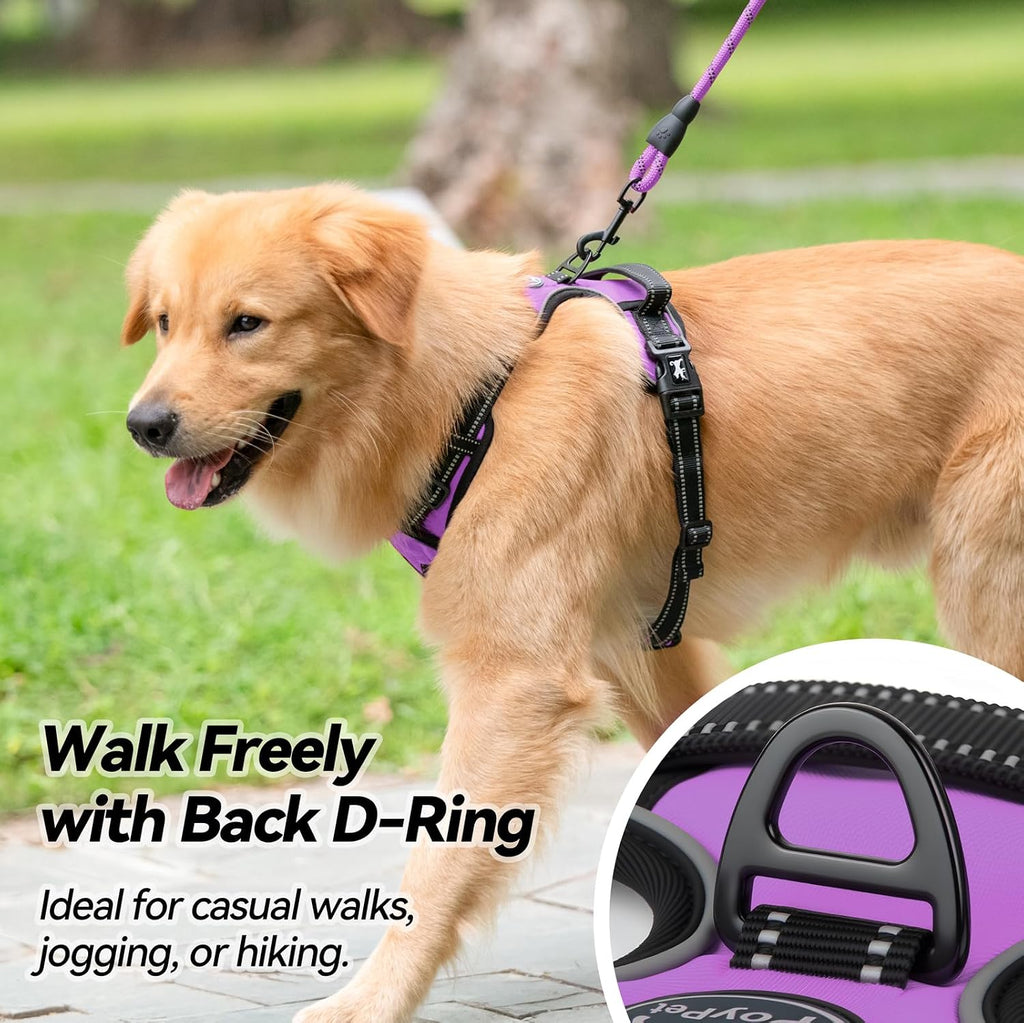No Pull Dog Harness Medium with Front Clip & Neck Release Buckle