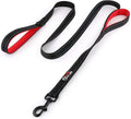 Dog Leash 6Ft Long,Traffic Padded Two Handle,Heavy Duty,Reflective Double Handles Lead for Control Safety Training,Leashes for Large Dogs or Medium Dogs,Dual Handles Leads(Black)