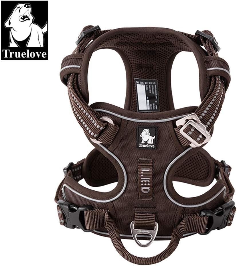 Dog Harness No Pull Nylon Reflective Pet Harness Adjustable Comfortable Control Step-In Brilliant Colors Truelove TLH56512 XS