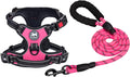 Dog Harness and Leash Set, No Pull Vest with Front Clip and Handle