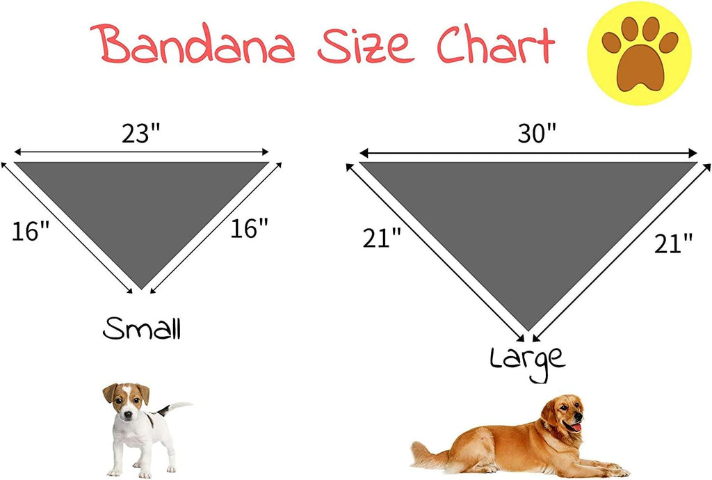 Bandana for Boy Girl Small Medium Large Dogs, Comfortable Bibs Scarf, Adjustable Square Kerchief