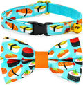 Sushi Cat Collar Bow Tie Set, Breakaway Safety Collar, Wedding/Birthday Bowtie Collar for Kitten