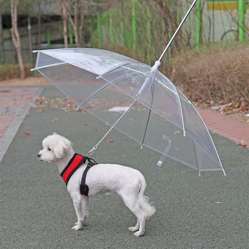 2026 New Pet Umbrella Leash Rainproof Snowproof Dog Umbrella Leash for Small Dogs Adjustable Doggy Umbrella