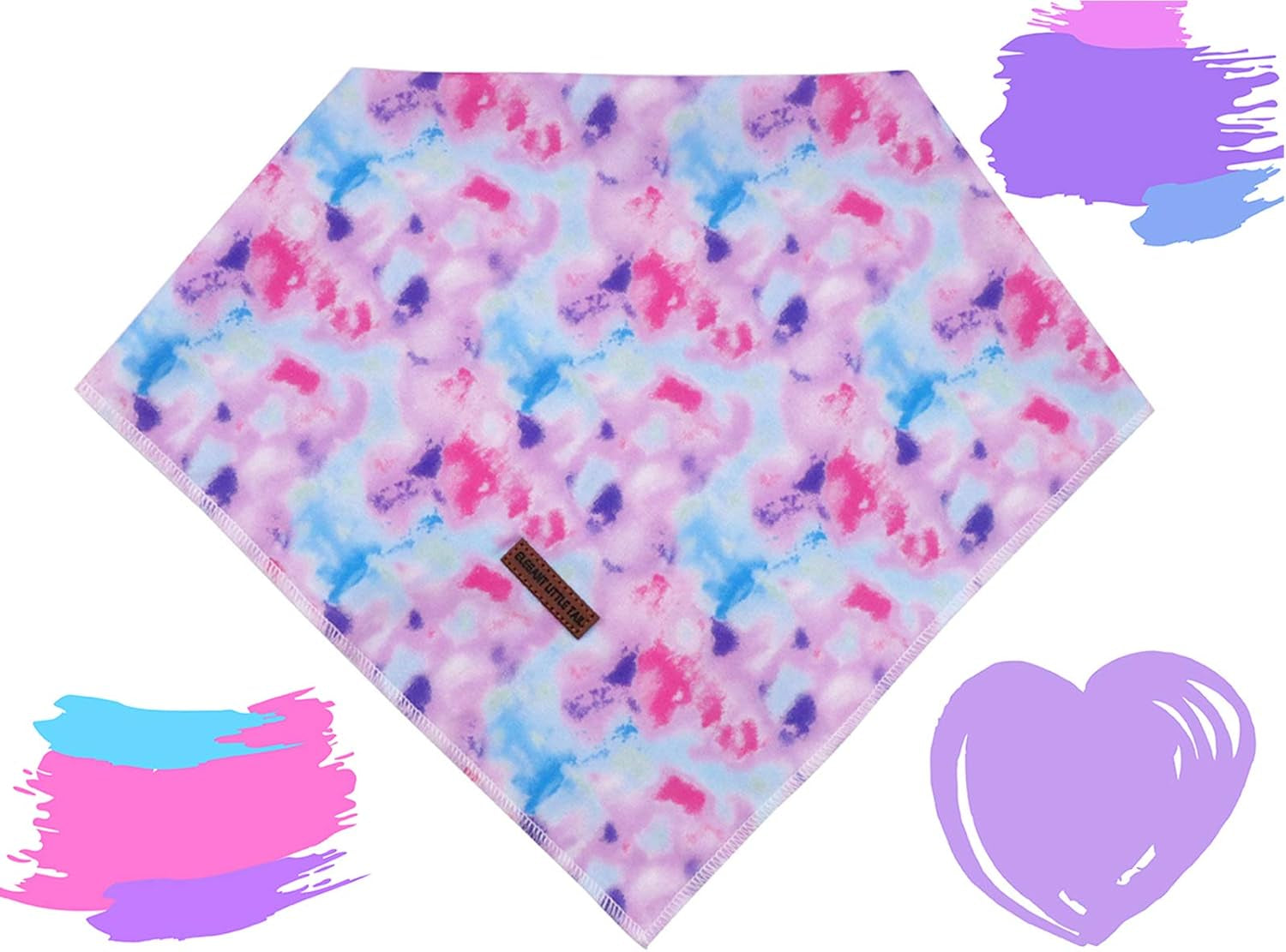 Bandana for Boy Girl Small Medium Large Dogs, Comfortable Bibs Scarf, Adjustable Square Kerchief