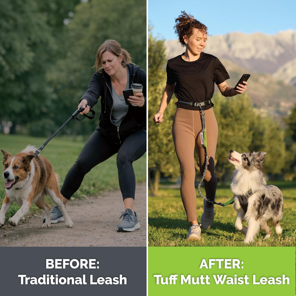 Waist Hands Free Dog Leash for Walking Running Hiking