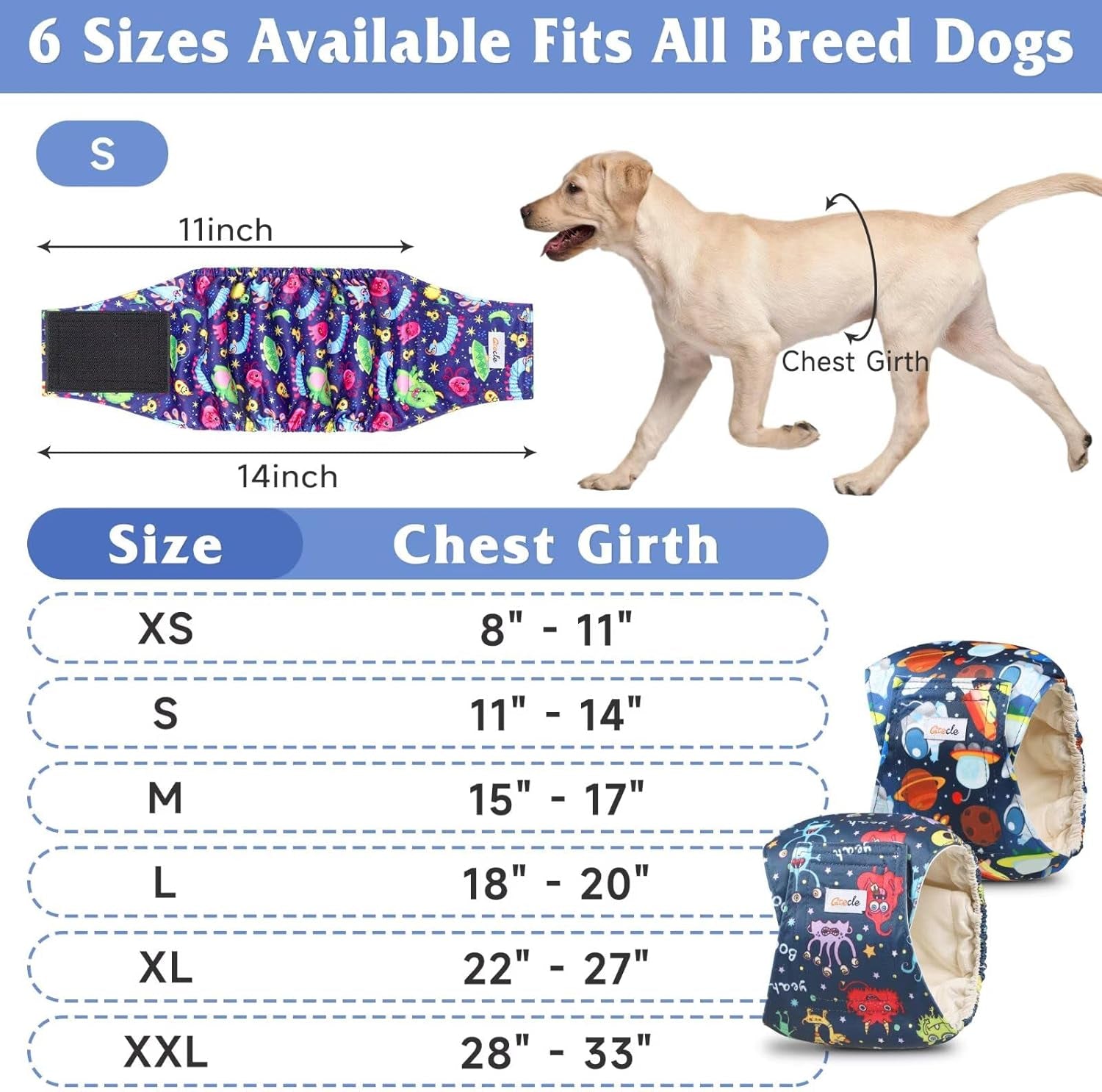 Dog Diapers Male, Belly Bands for Male Dogs, High Absorbing Extra Small Male Dog Wraps for Doggie & Puppy in Incontinence or Excitable Urination and Training(Xl)
